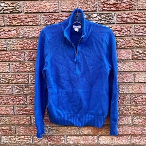 Half zip front pocket sweater